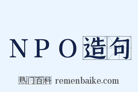 NPO造句是什么意思的图片